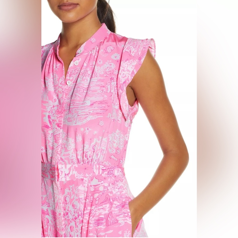 NWT Lilly Pulitzer Palm Beach Silk Midi Dress - Picture 5 of 16